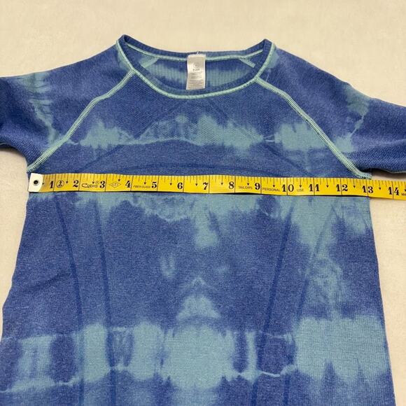 Ivivva Blue Tie Dye Stripe Swiftly Fly Tech Long Sleeve Top Girls Size 10 - Picture 6 of 9